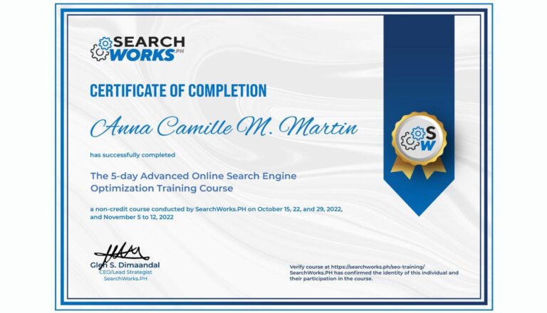 search works seo training